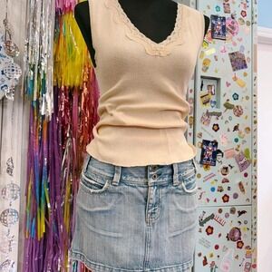 Vintage lace trim tank